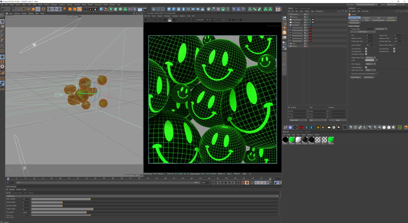 Crowd Control: 3D smiley renders